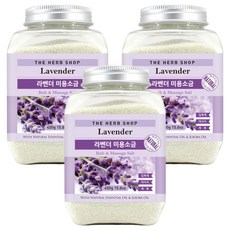 더허브샵 마사지 미용소금 라벤더, 450g, 3개