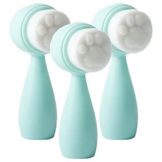 DeepTalk 矽膠細毛洗臉潔面刷 DT0338, 綠色, 3個