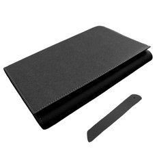 AVA Saffiano 開放式書套 L, 1個, 碳黑色(書套), 隨機出貨(書籤)