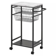 ikloo 宜酷屋 多功能三層手扶活動餐車, 黑色, 3層