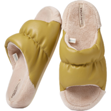 이즈클래식 방한 거실화 패딩 오픈토 퍼 슬리퍼 32844