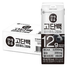연세두유 고단백 검은콩 & 고칼슘 두유, 190ml, 24개
