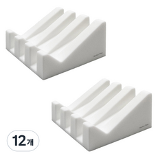Market Plan Level 矽膠肥皂架, 白色, 12個