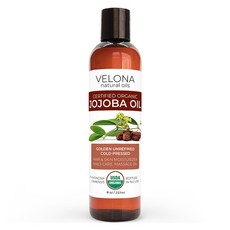 VELONA USDA 인증 오가닉 호호바 오일, 1개, 237ml