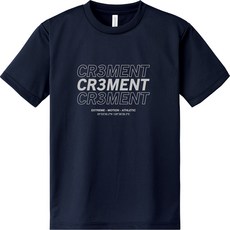 CR3MENT 男女通用 運動三步驟涼感快乾短袖T恤 CRE1903ATHR, 海軍藍