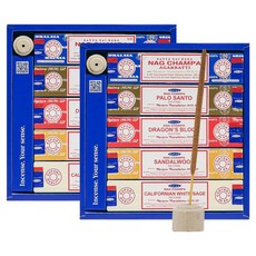 NAG CHAMPA KOREA Satya 迷你線香 5種 x 2入組, Nag Champa + 龍血 + 加州白鼠尾草 + 秘魯聖木 + 檀香