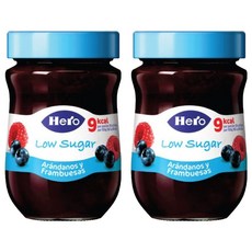 Hero 저당 블루베리&라즈베리잼, 2개, 280g
