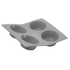 de Buyer 畢耶 全球專利矽金烤模系列 4格馬芬蛋糕烤模, 1個