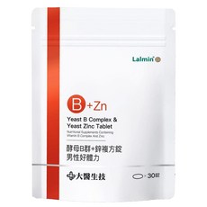 大醫生技 酵母B群 + 鋅複方錠 男性好體力, 1g, 30顆, 1包
