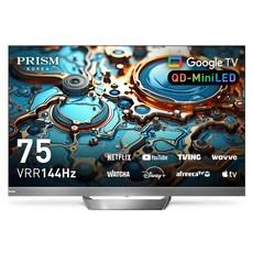 프리즘코리아 4K UHD QD Mini LED TV, CP75G3MG, 방문설치, 무타공 벽걸이형, 191cm(75인치) CP75G3MG, 방문설치, 무타공 벽걸이형, 191cm(75인치)