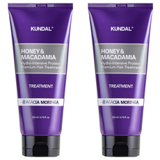 쿤달 허니 앤 마카다미아 트리트먼트 아카시아모링가향 200g, 200ml, 2개