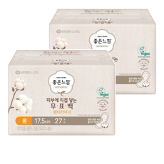 GOODFEEL 無漂白棉質護墊, 長型(17.5cm), 27片, 2包