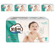 보솜이 리얼코튼 오가니크 팬티형 기저귀 남아용, 대형(L), 170매