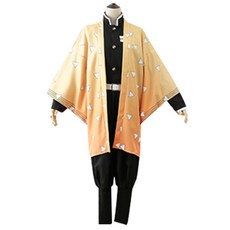 萬聖節鬼滅之刃角色服裝 我妻善逸款+襪子組