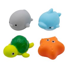 IngBaby 發光小動物組 洗澡玩具, 混合顏色, 1組