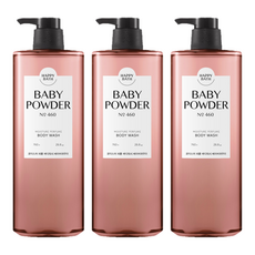 해피바스 모이스처 퍼퓸 바디워시 베이비파우더 향, 760g, 3개