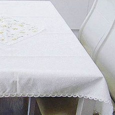 GBU 正方形桌巾, 象牙白金線刺繡, 2人座(90 x 90cm)