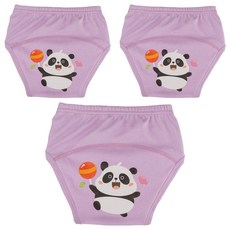 아가짱 유아용 프랜들리 배변훈련팬티, 보라색(팬더), 3개