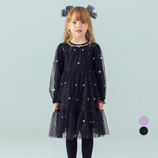 ILoveJ 兒童用Livende愛心紗裙洋裝