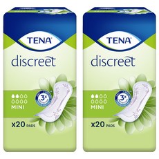 TENA 添寧 女士迷你尿失禁護墊, 迷你, 20入, 2個