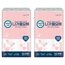 KleanNara 可綠納樂 你需要 天然紙漿3層高級捲筒衛生紙, 22m, 30捲, 1個