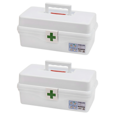 프로메이드 다용도 구급함 흰색, 2개