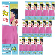 e.Life 橡膠手套, 粉色, XL, 15組