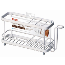 ASVEL RAXE 雅緻牙刷架 簡約收納 可放入6支牙刷 濾水架設計 底部防滑墊, 1個, 白色