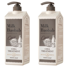 밀크바오밥 세라 트리트먼트 화이트솝, 1.2L, 2개
