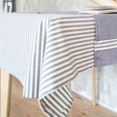 까사베르데 마린 식탁보 2인, 스트라이프, 105 x 105 cm, 1개