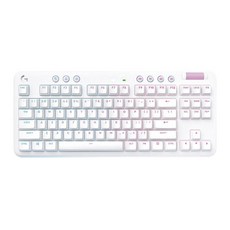 logitech G 羅技G G715 美型炫光機械式無線鍵盤 觸感茶軸, 1個, 白色, 茶軸