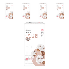 화이트 순한순면 탐폰, 8개입, 5개