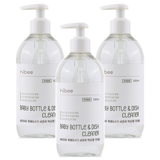 hibee 奶瓶餐具清潔液 瓶裝 無香, 3個, 500ml