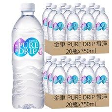 金車 PURE DRIP 雪淨 鹼性離子水, 750ml, 40瓶