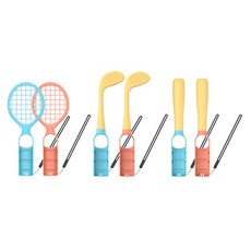 DOBE Sports體感六合一運動套裝套裝 Switch2/Switch/OLED通用, 1組, TNS-5115, 藍色 + 紅色 + 黃色