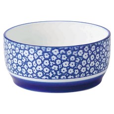 Saikai 西海陶器 花卉湯碗, 藍色花卉, 11.5x5.5cm, 藍色, 1個
