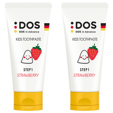 DOS in Advance In Advance 嬰幼兒牙膏 STEP1 無氟草莓香, 60ml, 2個