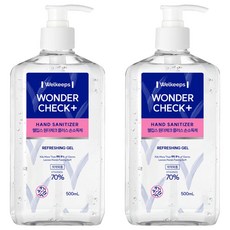 웰킵스 원더체크 플러스 손소독제 세정제, 500ml, 2개