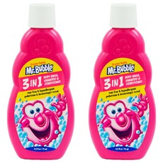 미스터버블 오리지널 3인1 샴푸앤바스 딸기향, 75ml, 2개