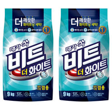 Beat 淨白洗衣粉, 2包, 9kg