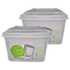 NAKAYA 日本半開式密封盒 塑膠保鮮盒 K-192 1.3L, 2個