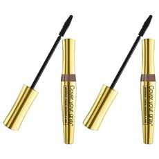 커버유어그레이 워터프루프 브러시 인 헤어 마스카라, 다크브라운, 2개