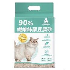 PetsTimes 毛孩時代 90%纖維絲蘭豆腐砂 6L, 2.5kg, 1包, 無香味