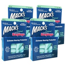 MACK'S Original泡棉耳塞, 4盒, 5副