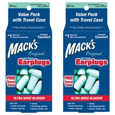MACK'S Original泡棉耳塞, 2盒, 30副