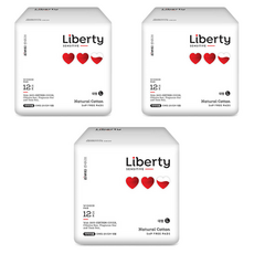 Liberty ORGANATURE 韓國產棉柔瞬吸衛生棉 蝶翼型, 大型(29cm), 12片, 3包
