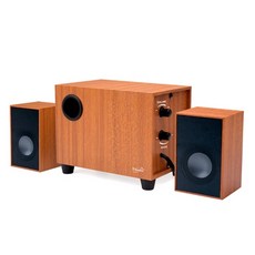 E-books D27 重低音2.1聲道木質多媒體喇叭 附2吋副機 x 2個 原廠保固, HE-D36, 原木色 + 黑色