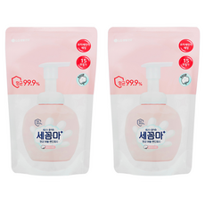 세균아꼼짝마 항균 버블 핸드워시 파우더향 리필, 200ml, 2개