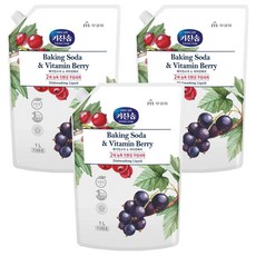 키친솝 베이킹소다 비타민베리 주방세제 R, 1L, 3개