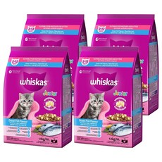 whiskas 偉嘉 幼貓/懷孕母貓專用 乾飼料, 海洋魚類口味, 1.1kg, 4袋